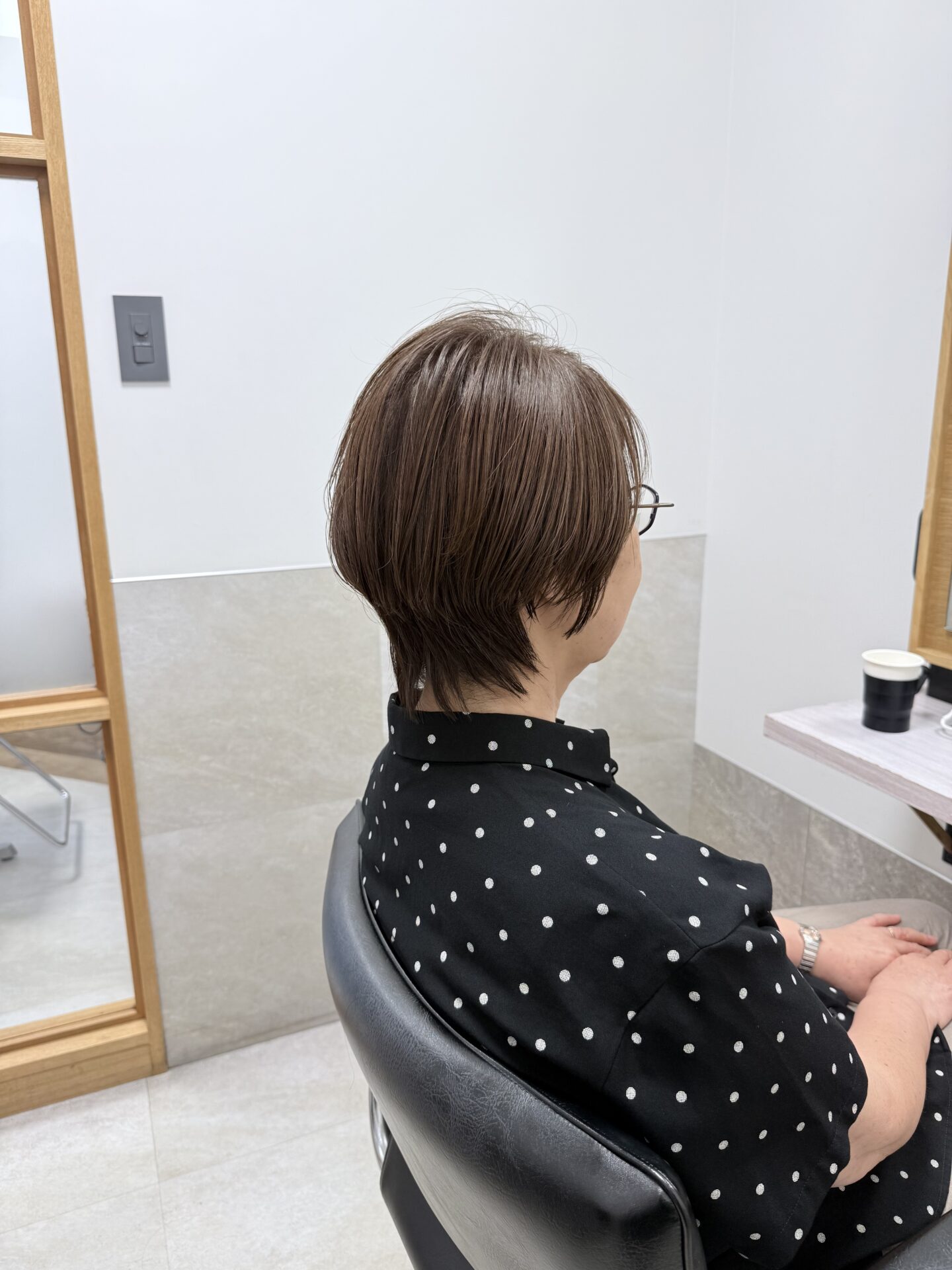 襟足生え際が長いお客様のショートスタイル｜上田翔太｜GO TODAY SHAiRE SALON福岡天神店
