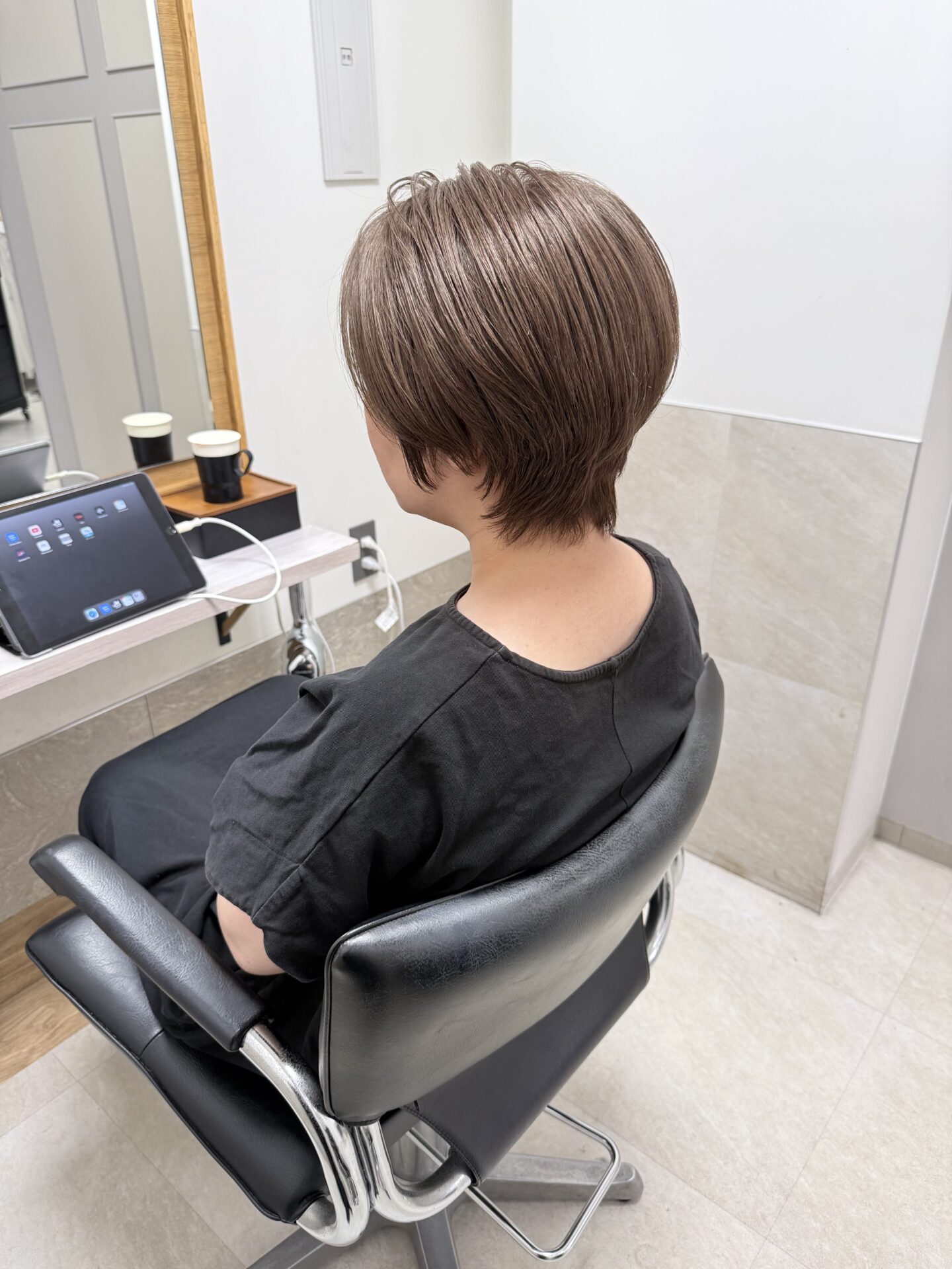 白髪率80%のカラーとショート（3枚目）｜GO TODAY SHAiRE SALON福岡天神店