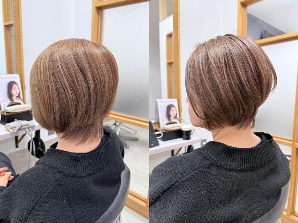 福岡県 hairlancerのヘアスタイル：前下がりボブ