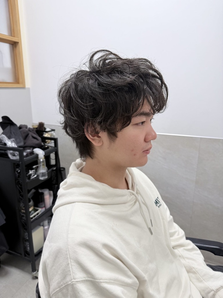 福岡県 hairlancerのヘアスタイル：メンズカット＋パーマ