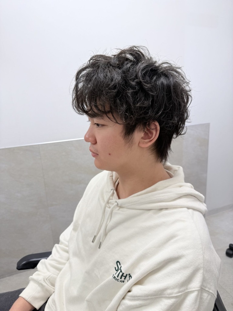 福岡県 hairlancerのヘアスタイル：メンズカット＋パーマ